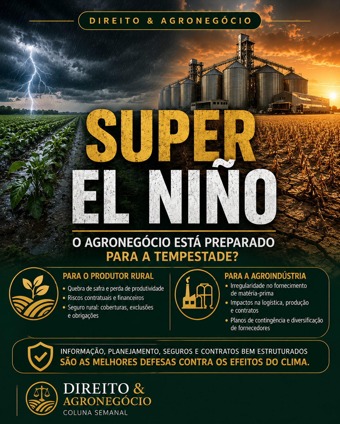 “Super El Niño”: o agronegócio está preparado para o risco que vem do céu?

O clima sempre foi uma variável decisiva par...
